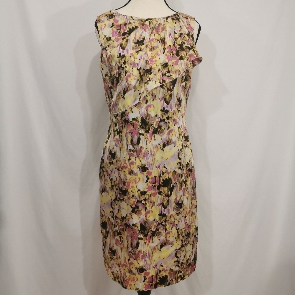 Tahari Silk Arthur S Levine Floral Sleeveless Dress - Sz 4